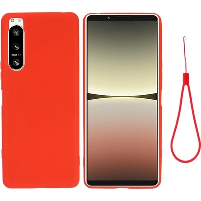 VSETKONAMOBIL 53685 RUBBER Ochranný kryt pre Sony Xperia 5 IV červený