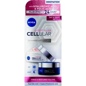 Beiersdorf Nivea Cellular Filler Hyaluron стягащ дневен + нощен крем 2x50ml двоен пакет