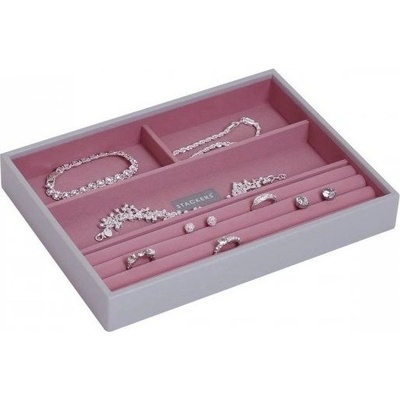 Stackers Ковчеже за бижута Stackers 4 камерен cлassic сиво-розово (73552)