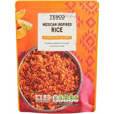 Tesco Dlhozrnná ryža s červenou paprikou paradajkovým pretlakom a čili papričkami jalapeño 250 g
