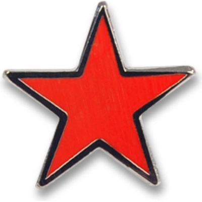 Hvězda 15mm (pin) - červená