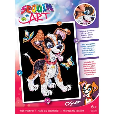 KSG Crafts Творчески комплект KSG Crafts Sequin Art - Изкуство с пайети, Кученце (907)