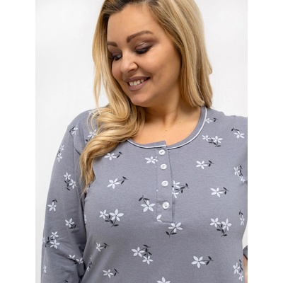 Dámska nočná košeľa Plus Size DU-KN-FP-606.09 Forever Pink šedá