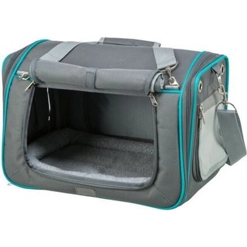 Trixie Transportná taška VICKY 40 x 27 x 28 cm do 5 kg sivá/tyrkysová