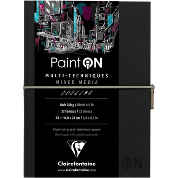 Clairefontaine Paint'On Скицник 32 A5 250 g Black (975185C)