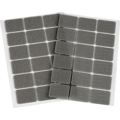 Stoklasa Suchý zip samolepicí obdélníčky 25x32 mm Balení: 1 karta, Varianta: 4 šedá 4 šedá