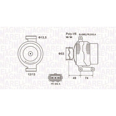 Alternátor MAGNETI MARELLI 063731635010