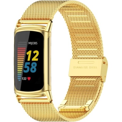 VSECHNONAMOBIL 112692 MILANESE Kovový řemínek pro Fitbit Charge 6 / Charge 5 zlatý