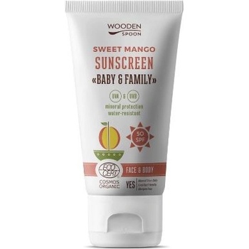 WoodenSpoon Wooden Spoon opalovací tělové mléko Mango Baby & Family SPF50 150 ml