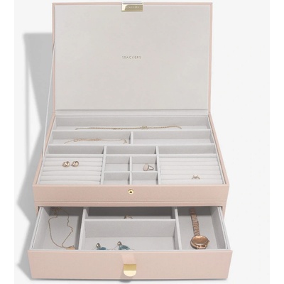 Stackers šperkovnice se šuplíky 3v1 Blush Supersize Mix růžová 76248
