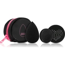 Beautyblender Besties Beautyblender Pro houbička na make-up 1 ks + Solid Charcoal tuhý čistič na make-up houbičky a štětce 16 g + Siilicone Scrub Mat Silicone Scrub Mat silikonová pomůcka na čištění