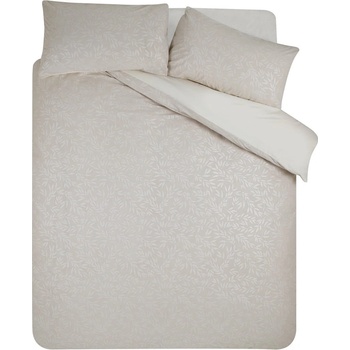 Catherine Lansfield Сиво-бежово единично спално бельо от жакард 135x200 cm Corded Leaves - Catherine Lansfield (BD/60652/W/SQS/CHP)