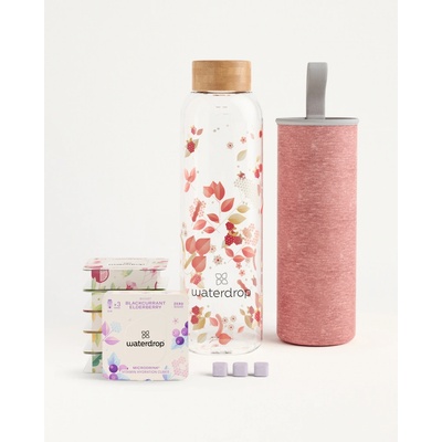 Waterdrop Ochutnávkový set, skleněná lahev nápoj bez cukru, 600 ml