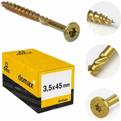 3,5x45mm 200ks Skrutky do dreva CS - zápustná hlava TORX Domax