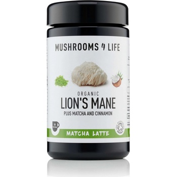 Mushrooms 4 Life Kokosové latte s houbou hericium zeleným matcha čajem a skořicí 110 g