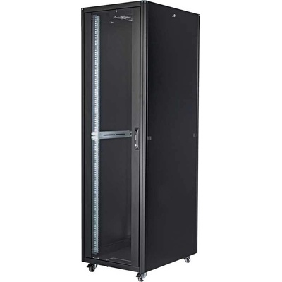 Gunko Стоящ комуникационен шкаф 19", 26U 600x600 мм, Elegant Trio, черен (ELGT26U6060BL111MF1AA0P1)