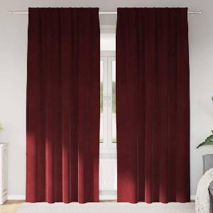 Pure Line Home Кадифени завеси в цвят бордо с комбиниран перделък, 2 бр. , 140 x 260 см - zalegloto - 88,01 лв