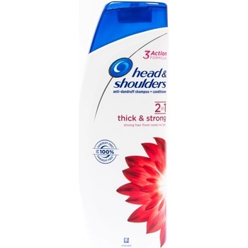 Head & Shoulders Thick & strong 2in1 šampón a balzam na vlasy proti lupinám 360 ml