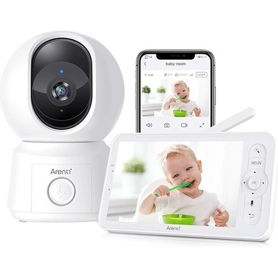 Arenti Комплект за бебефон Arenti - AINANNY B2 + 5" LCD дисплей (2MP, плач, наблюдение на температурата, microSD, микрофон, глас) AINANNY B2 KIT (AINANNY B2 KIT)