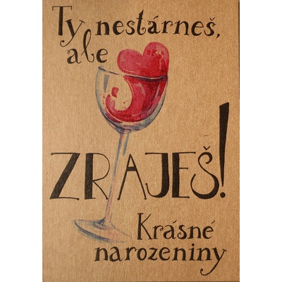 Přáníčko BeBechy - recyklovaný papír - Zraješ