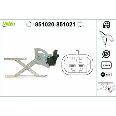 Mechanizmus zdvíhania okna VALEO 851020
