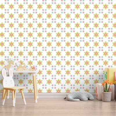 Sablio Tapeta Farebné kvetinky, rozmery 336x220 cm