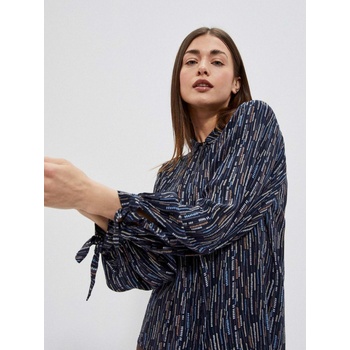 Moodo Тъмно синя дамска блуза с шарки Moodo Moodo | Sin | ЖЕНИ | XS