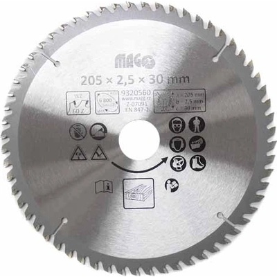 Magg Pilový kotouč 205x2,9x30 60z č.9320560 sš.