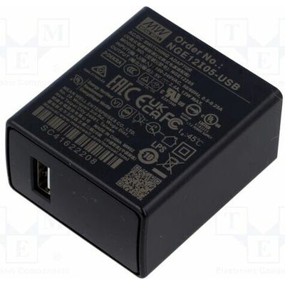 MEAN WELL NGE12I05-USB Napájecí zdroj: spínaný; zásuvkový,síťový,zásuvkový; 5VDC; 2,4A