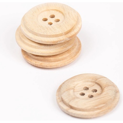 Dřevěný knoflík Drops kulatý Ø 25 mm buk