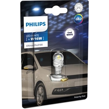 Philips Крушка, LED, задни светлини / за мъгла PHILIPS W16W, 12V, 1.8W, 6000К, 160lm, 1 бр