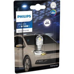 Philips Крушка, LED, задни светлини / за мъгла PHILIPS W16W, 12V, 1.8W, 6000К, 160lm, 1 бр