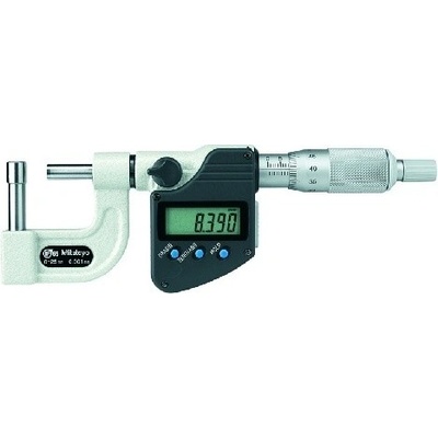 Mitutoyo Digimatic Třmenový mikrometr s kul. nebo vál. pevným dotekem IP65 0-25 mm 395-264-30