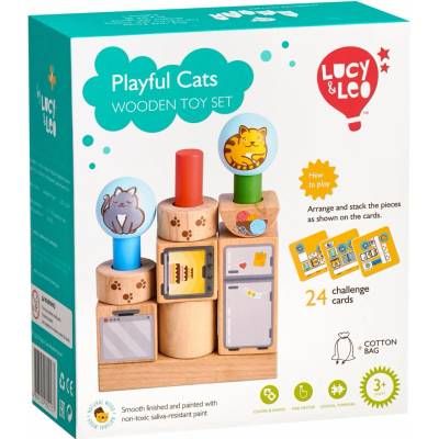 Lucy & Leo Hravé mačky skladačka s predlohami