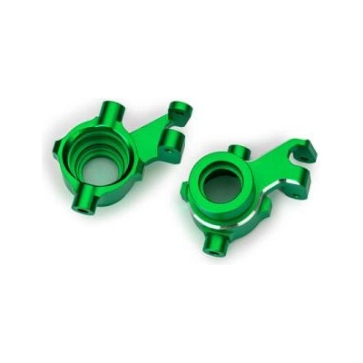 Traxxas предни главини алуминиеви зелено анодирани (чифт)
