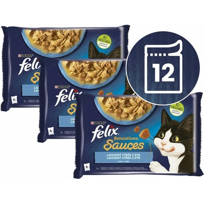 Felix Sensations Sauces treska, sardinky v omáčce 12 x 85 g