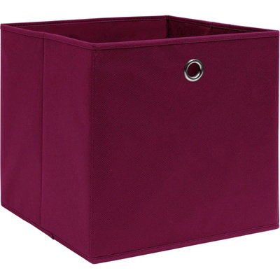 VidaXL Úložné boxy 4 ks tmavě červené 32 x 32 x 32 cm textil