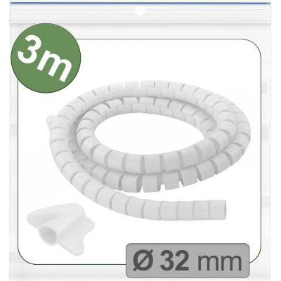Quadrios 25CA747 káblový oplet 32 mm (max) biela 3 m