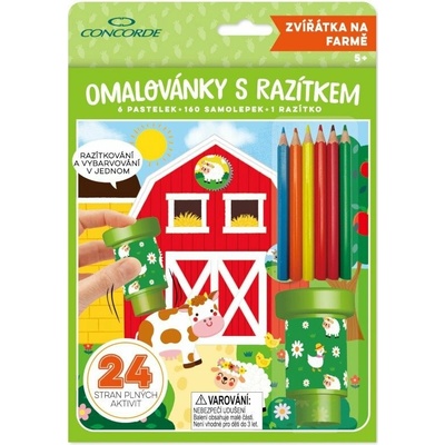 Omaľovánky s pečiatkou CONCORDE Zvieratká na farme