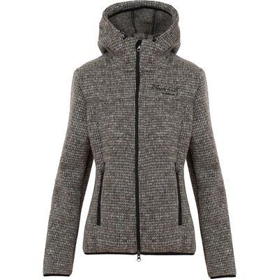 Black Hill Merino Women Hoodie Woolie hnedá- melír