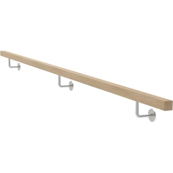 Umakov Drevené madlo DUB - CINK a nerezové držiaky, JP40x40mm/L3000mm WDJP/M-3000-CINK