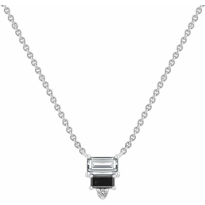 Eppi Náhrdelník s moissanitom a salt and pepper diamantmi Balbina N43179