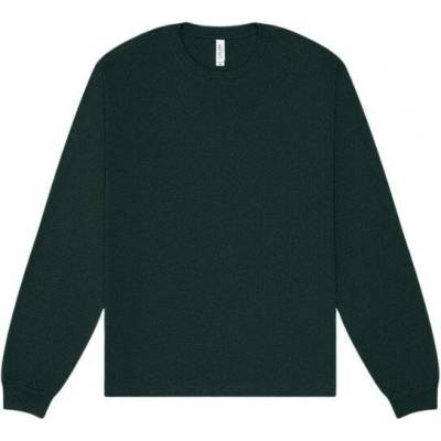 Canvas Unisex teplé boxy tričko s dlouhým rukávem Zelená lesní