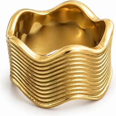Olivie 10344 Prsteň VLNY GOLD