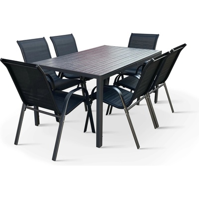 Nábytek Texim Set Viking L + 6x černé křeslo RAMADA – Zboží Dáma