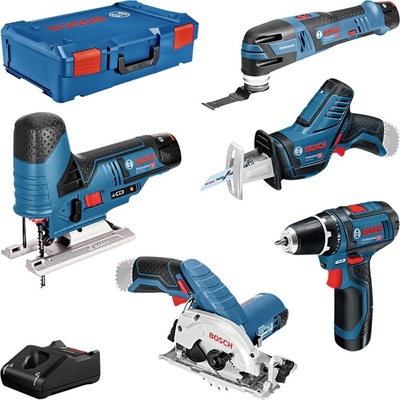 BOSCH GSR 12V-15 + GST 12V-70 + GOP 12V-28 + GKS 12V-26 + GSA 12V-14 0.615.A00.17C