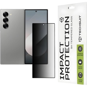 Techsuit защитно пълно покриващо стъкло 111D за Samsung Galaxy Z Fold 6 - Черен KP33080