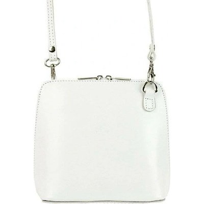 Malá kožená crossbody kabelka no. 55 bílá