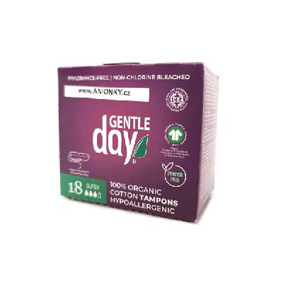 Gentle Day menstruační tampony ze 100% BIO bavlny SUPER 18ks