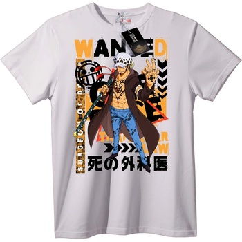 NOONEBRAND Тениска с Trafalgar Law - Търсен - XL, White